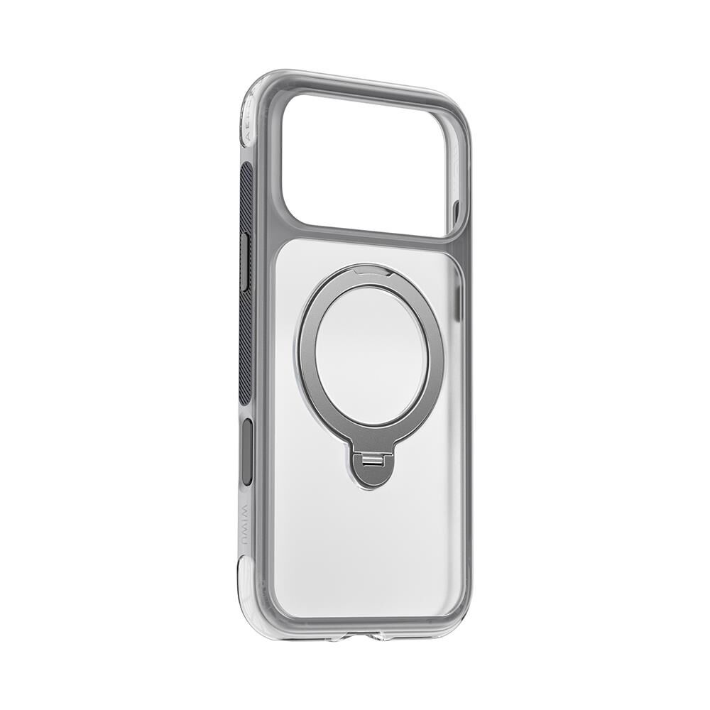 Wiwu AS-203  iPhone 17 Pro Max  AeroShield Ultra Serisi Magsafe Özellikli Airbag Tasarımlı Standlı Kılıf Gri