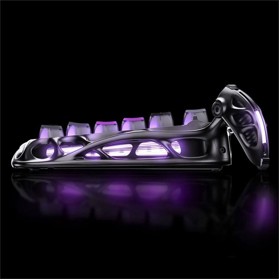 GravaStar Mercury K1 Pro RGB Kablosuz Mekanik Alüminyum Çerçeveli  İngilizce Q  Special Edition Gaming Klavye Cyberpunk