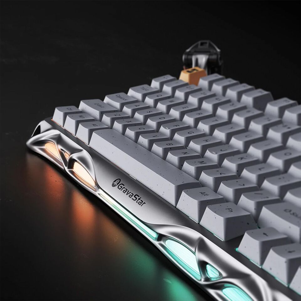 GravaStar Mercury K1 Pro RGB Kablosuz Mekanik Alüminyum Çerçeveli İngilizce Q Gaming Klavye