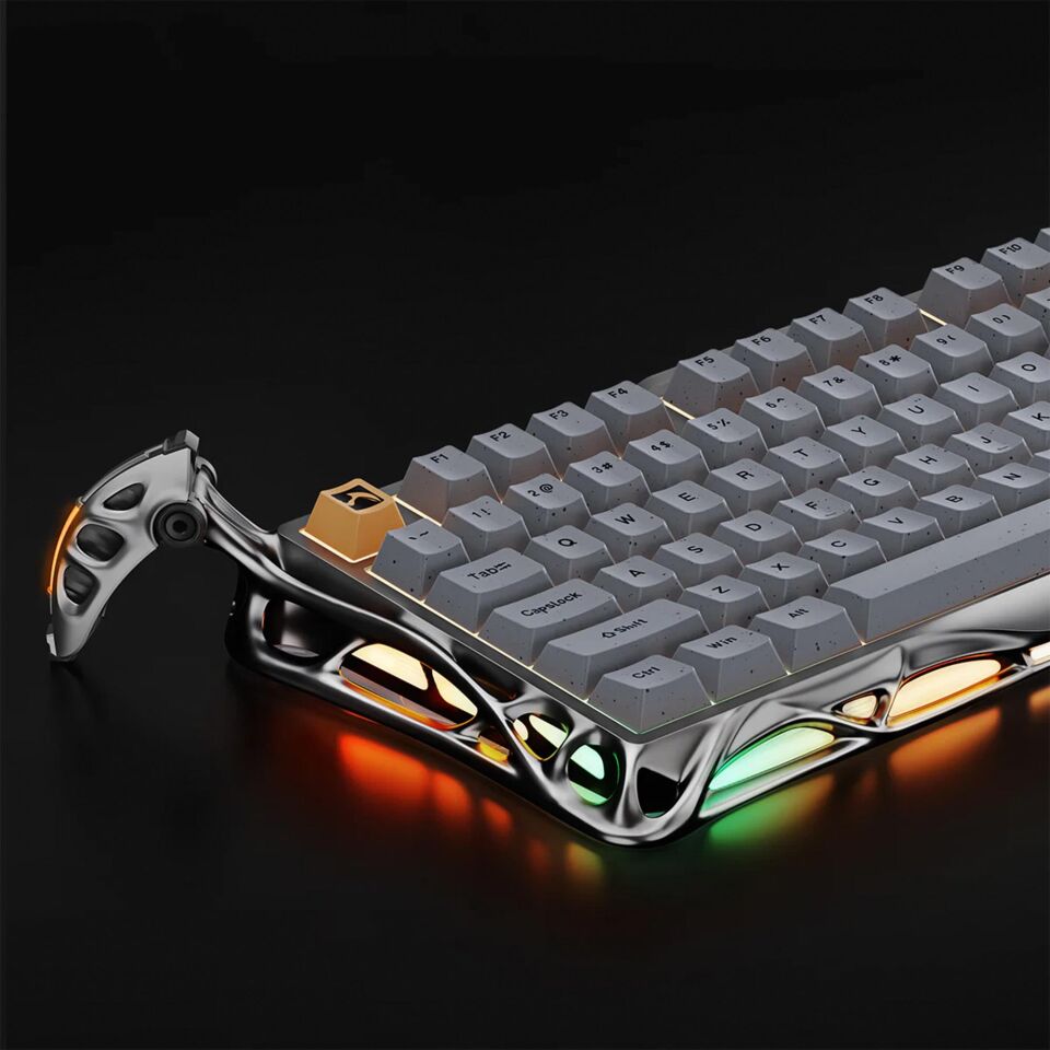 GravaStar Mercury K1 Pro RGB Kablosuz Mekanik Alüminyum Çerçeveli İngilizce Q Gaming Klavye