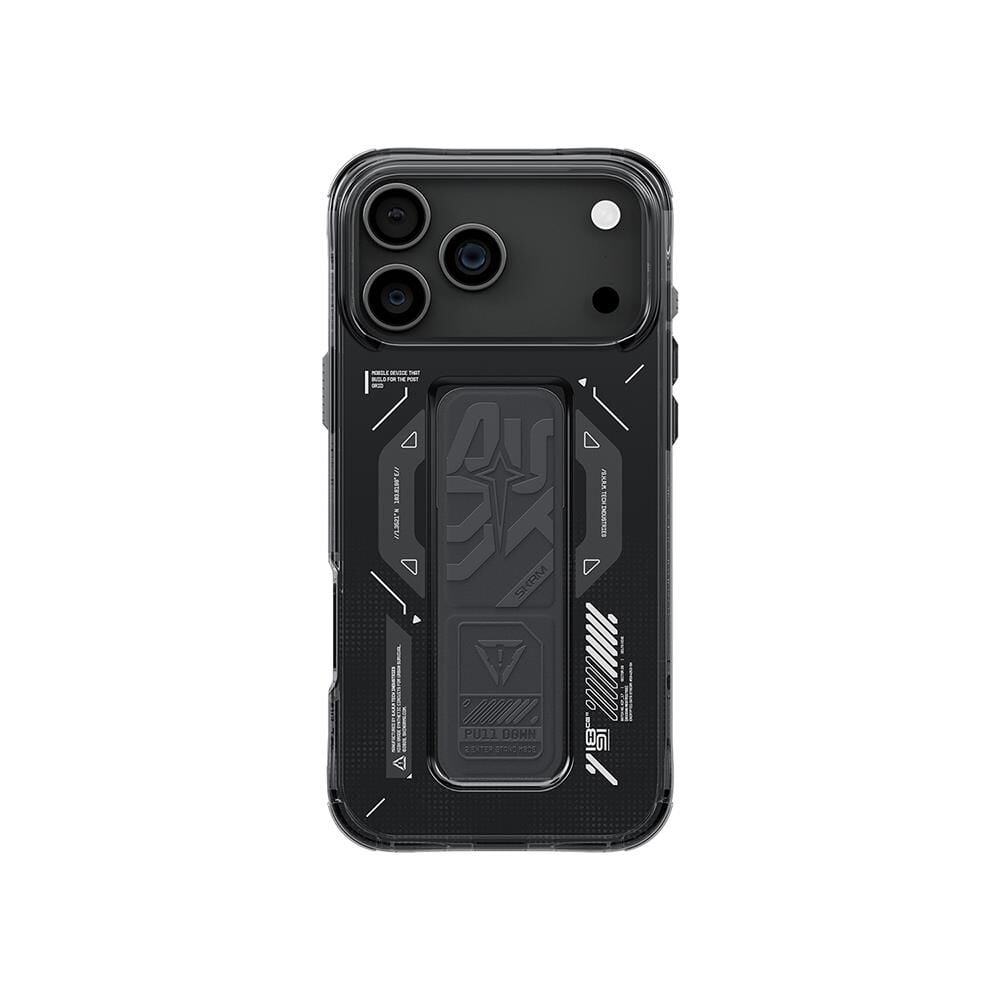 Skinarma iPhone 17 Pro Max  Kılıf Magsafe Özellikli Teknoloji Desenli Helio  Kılıf Füme
