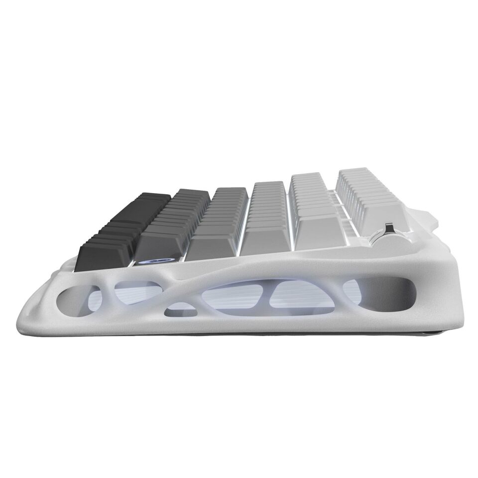 GravaStar Mercury K1 RGB Kablosuz Mekanik Alüminyum Çerçeveli İngilizce Q Gaming Klavye Beyaz