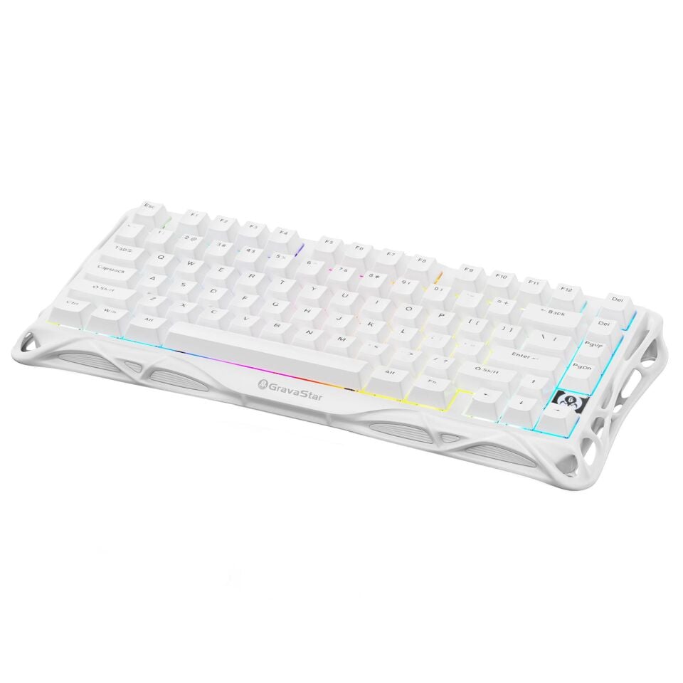 GravaStar Mercury K1 Lite RGB Kablosuz Mekanik İngilizce Q Gaming Klavye Siyah