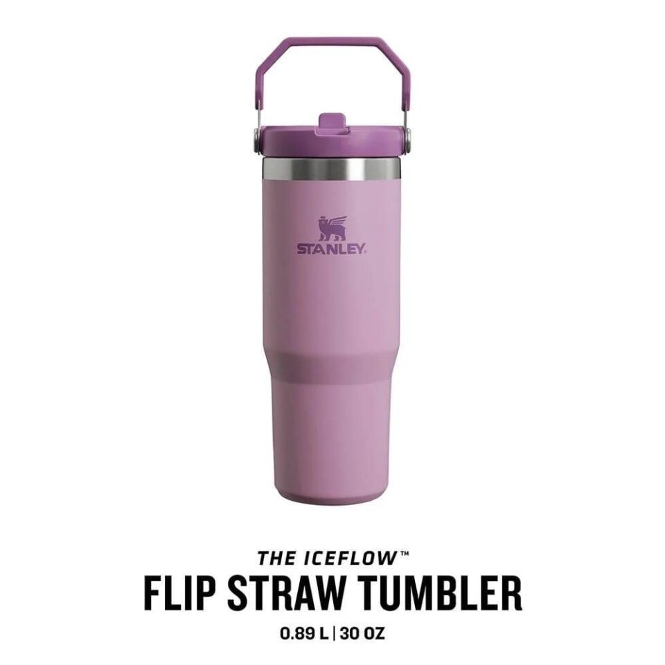 Stanley The Iceflow Flip Straw Pipetli Termos Bardak 0.89 L Lila