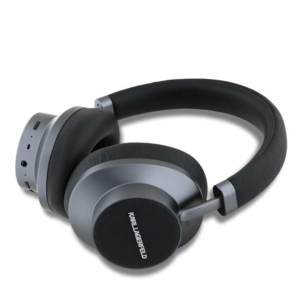 Karl Lagerfeld Saffiano Serisi Kulak Üstü Bluetooth Kulaklık ANC/ENC Siyah