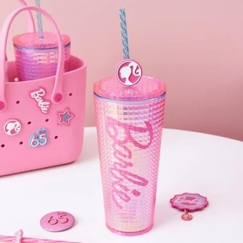 Barbie Çift Cidarlı Pipetli Şişe (775ml)