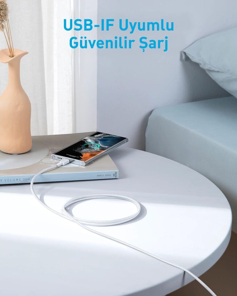 Anker 322 USB-C to USB-C 1.8M 60W Şarj Data Kablosu