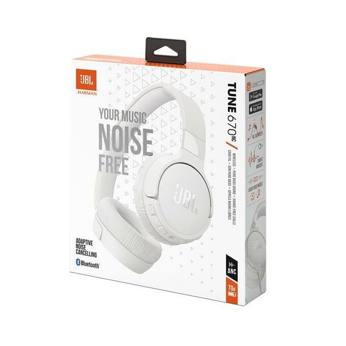 JBL Tune 670 BT NC Kulak Üstü Bluetooth Kulaklık Beyaz