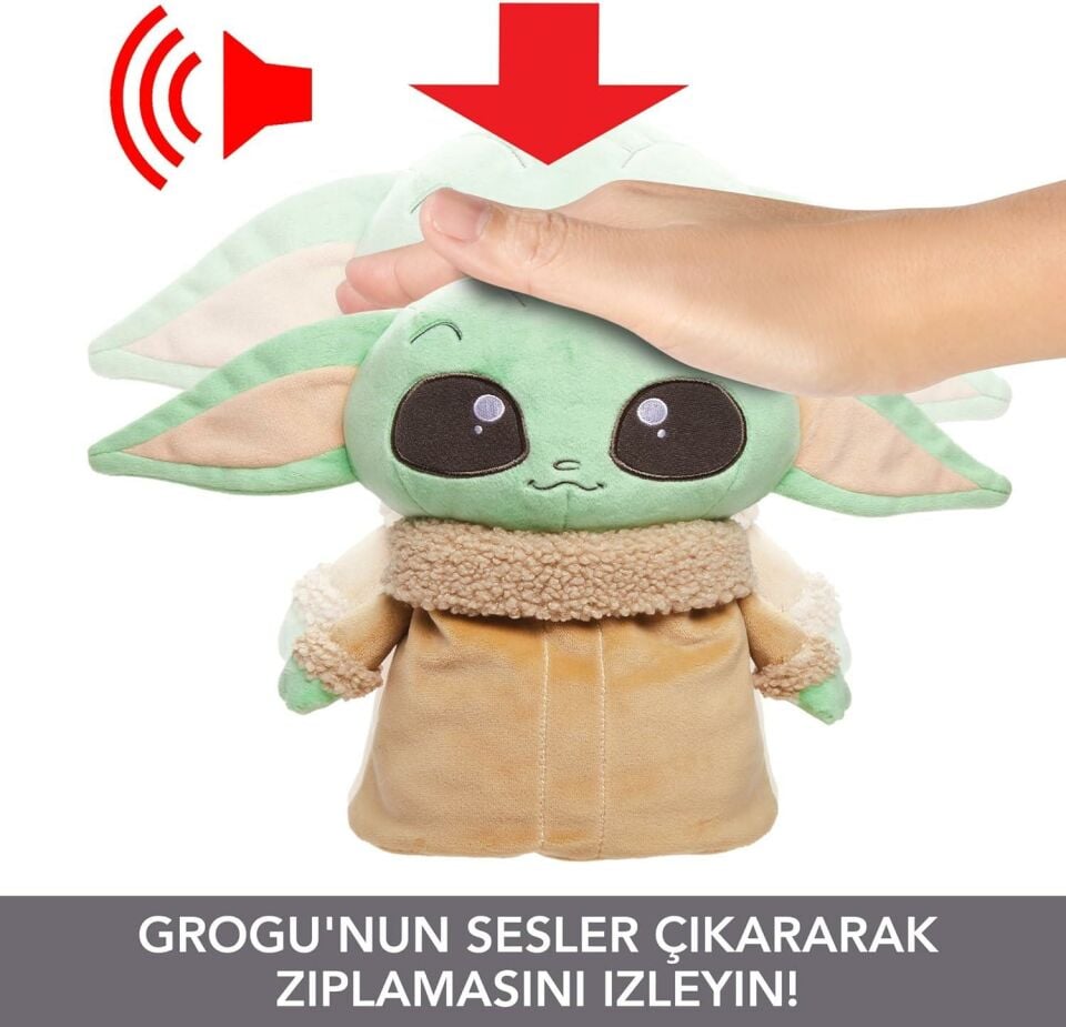 Star Wars Jumping Grogu Özellikli Peluş HPG48