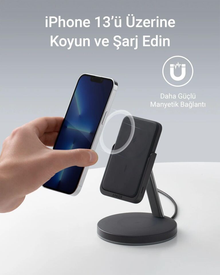 Anker 633 MagGo Manyetik Kablosuz Şarj Cihazı (MagSafe)