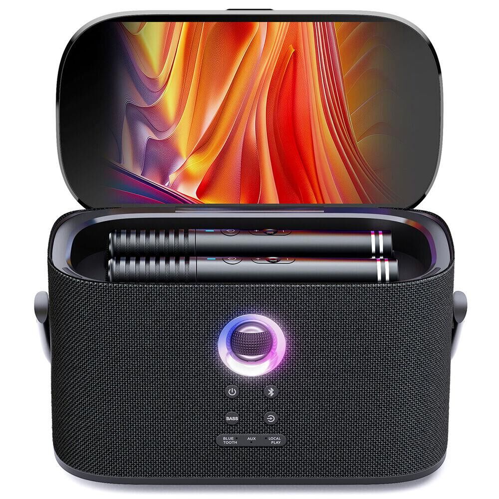 Ikarao Shell S2 8 Tabletli Çift Mikrofonlu Karaoke Bluetooth Hoparlör