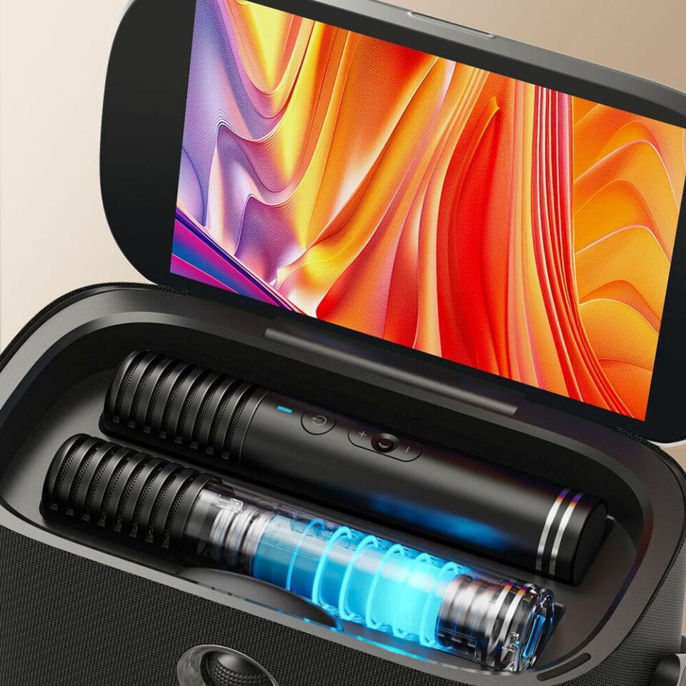 Ikarao Shell S2 8 Tabletli Çift Mikrofonlu Karaoke Bluetooth Hoparlör