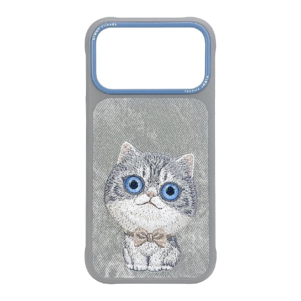 Nımmy iPhone 17 Pro Max Uyumlu | New Big Eye Cute Pets Serisi 3D Takip Eden Gözlü Kedi Kılıf 2.0
