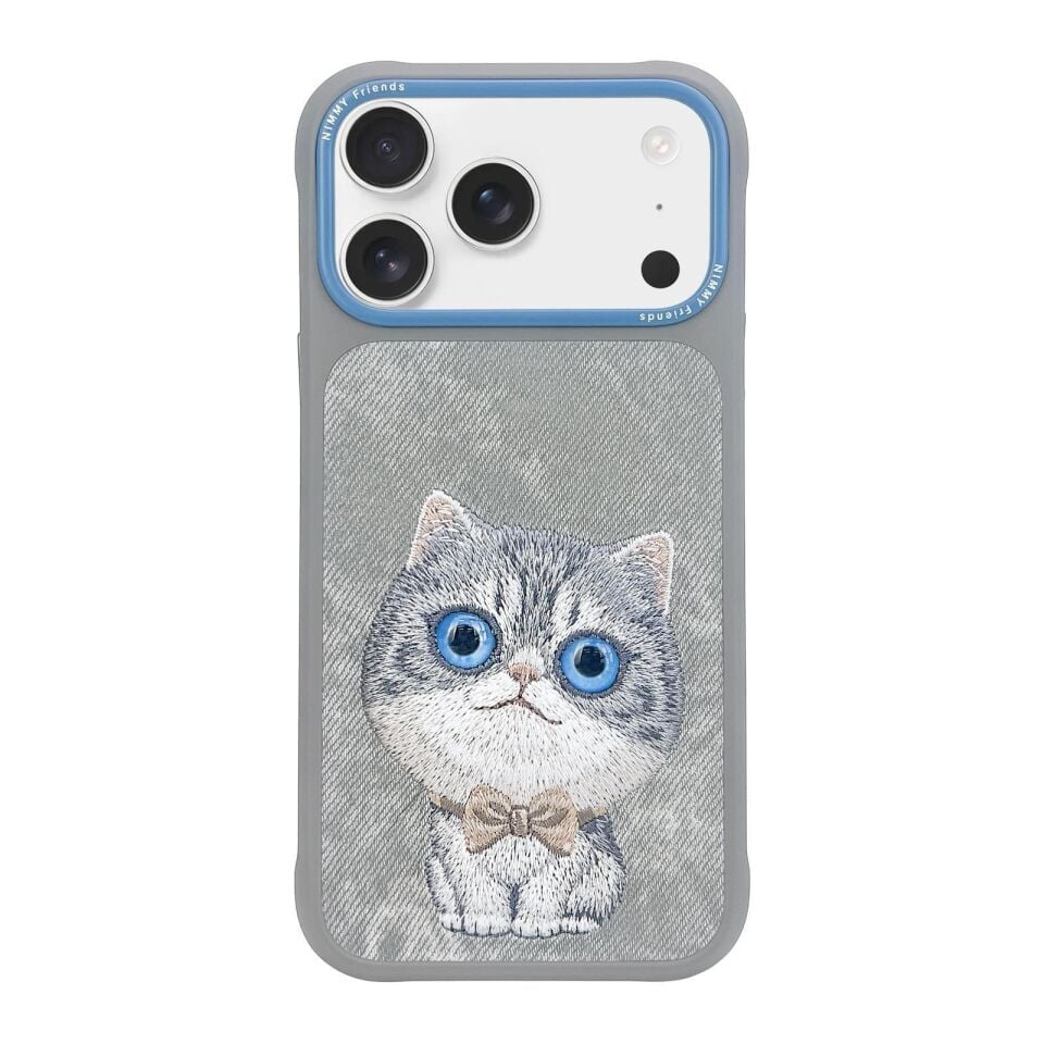 Nımmy iPhone 17 Pro Max Uyumlu | New Big Eye Cute Pets Serisi 3D Takip Eden Gözlü Kedi Kılıf 2.0