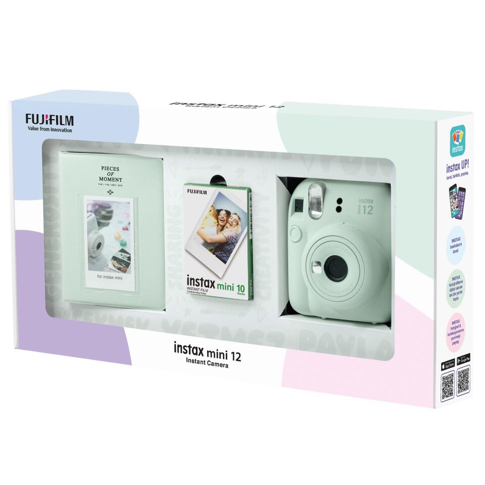 İnstax Mini 12 10LU Film ve PVC Albüm Bundle Box Pembe