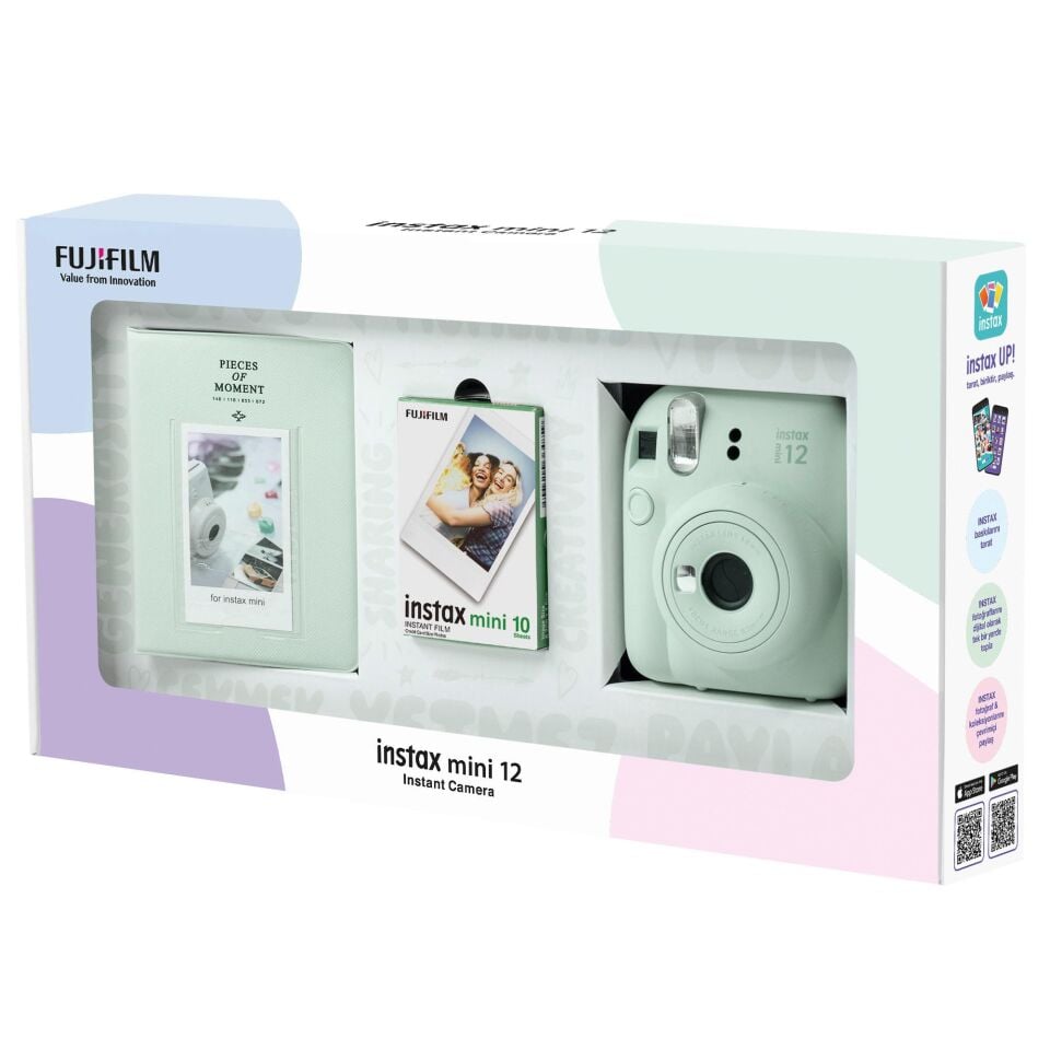 İnstax Mini 12 10LU Film ve PVC Albüm Bundle Box Yeşil