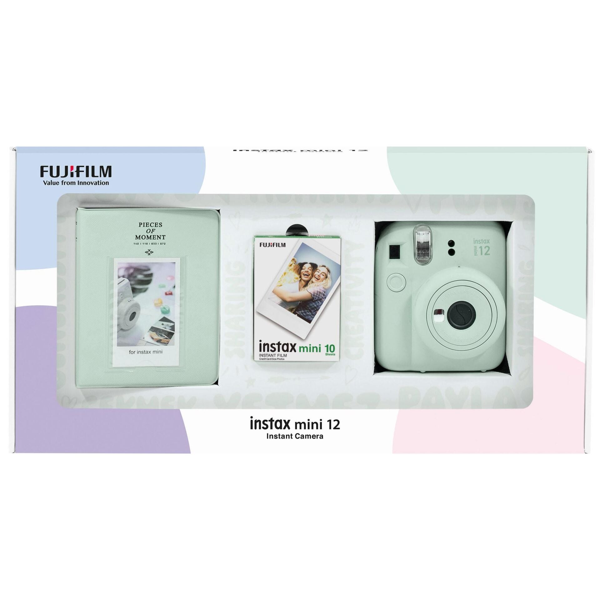 İnstax Mini 12 10LU Film ve PVC Albüm Bundle Box Yeşil