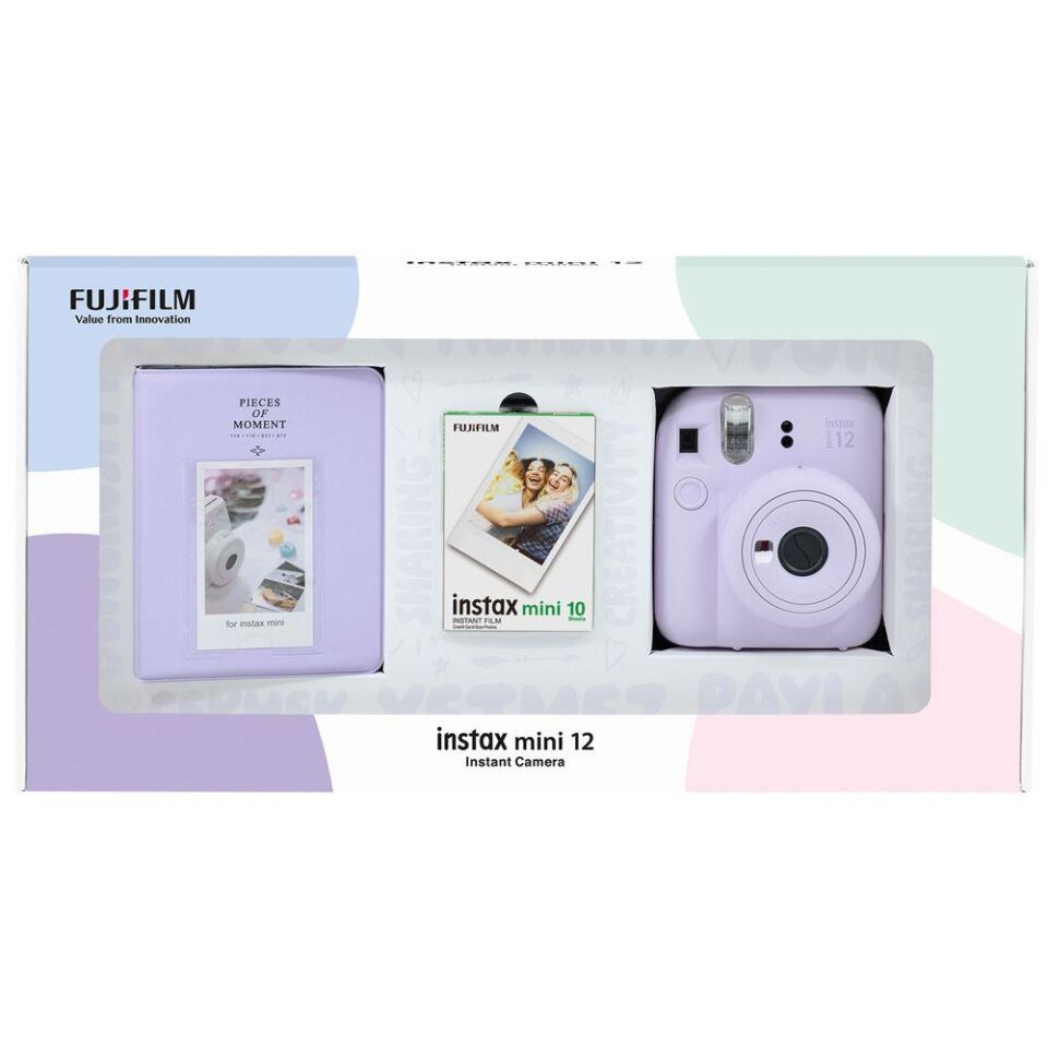 İnstax Mini 12 10LU Film ve PVC Albüm Bundle Box Lila