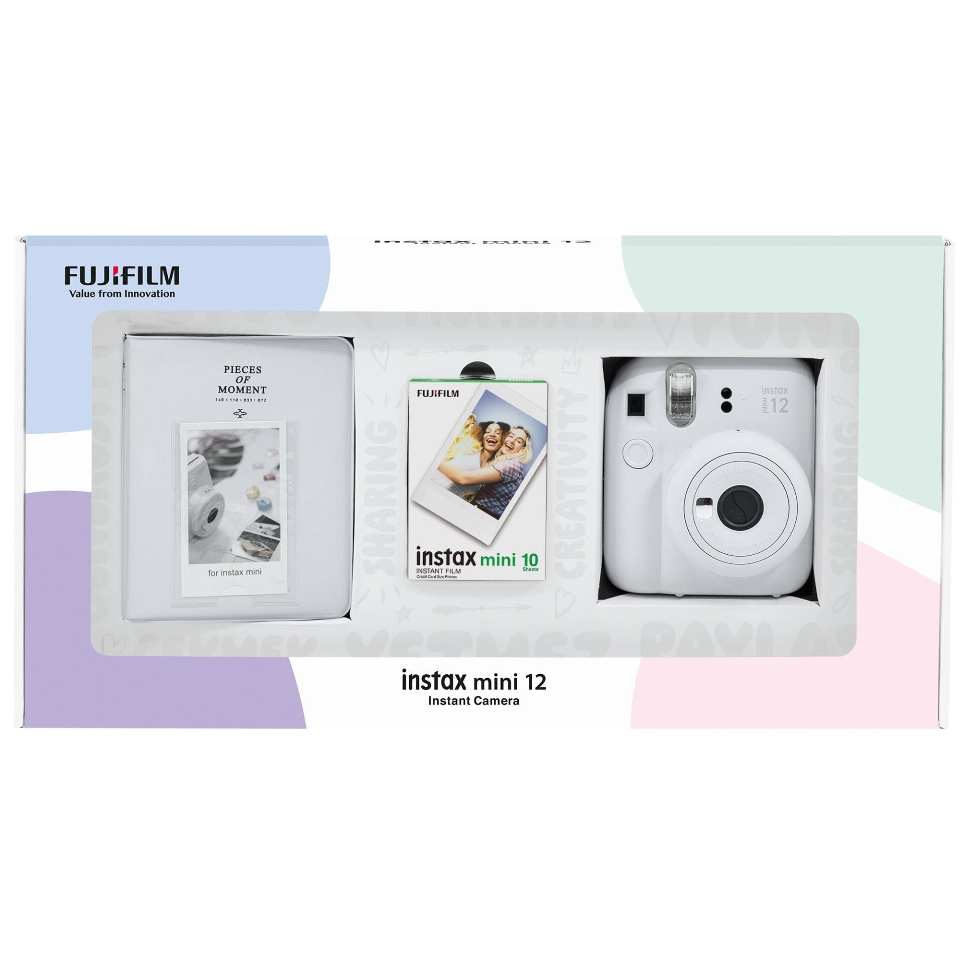 İnstax Mini 12 10LU Film ve PVC Albüm Bundle Box Beyaz