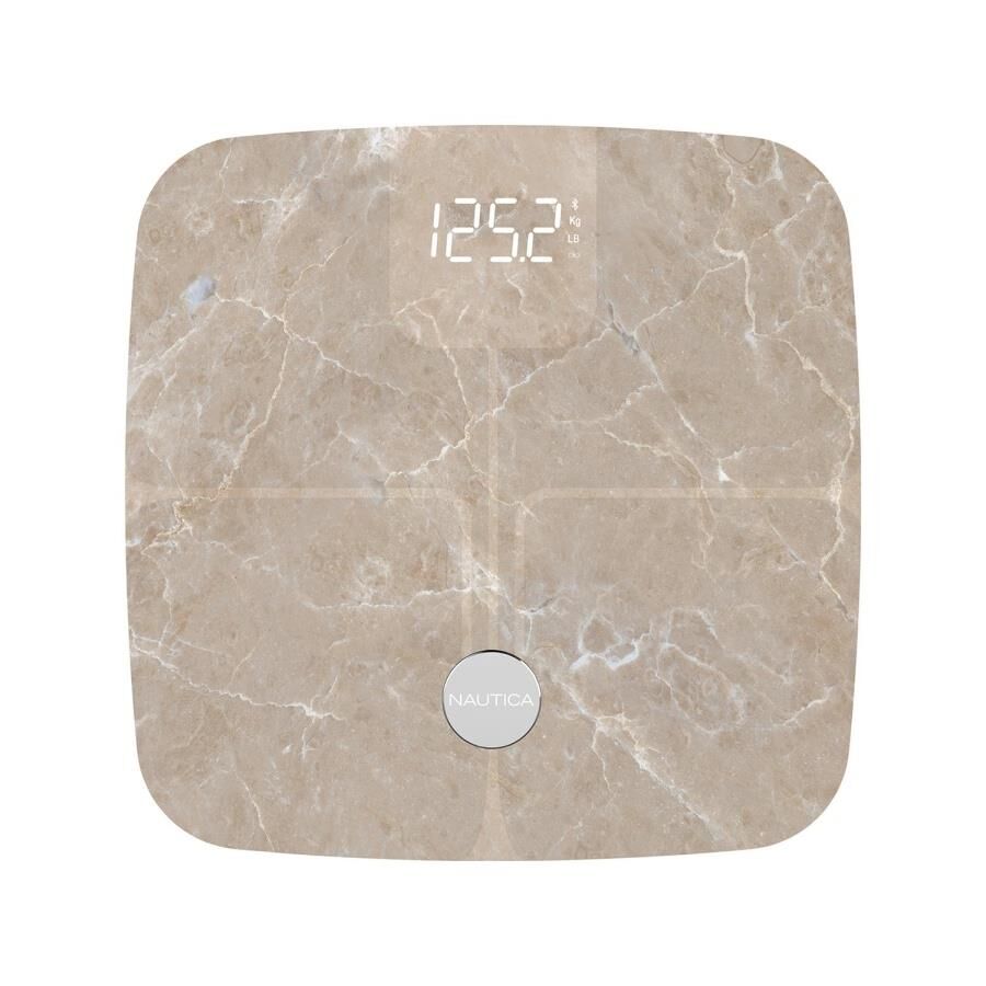 Nautica Marble Collection Plus Vücut Analizli Akıllı Bluetooth Tartı Baskül Bej