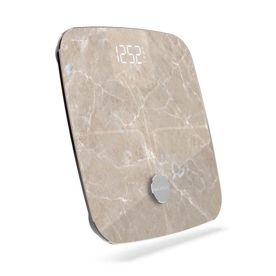 Nautica Marble Collection Plus Vücut Analizli Akıllı Bluetooth Tartı Baskül Bej