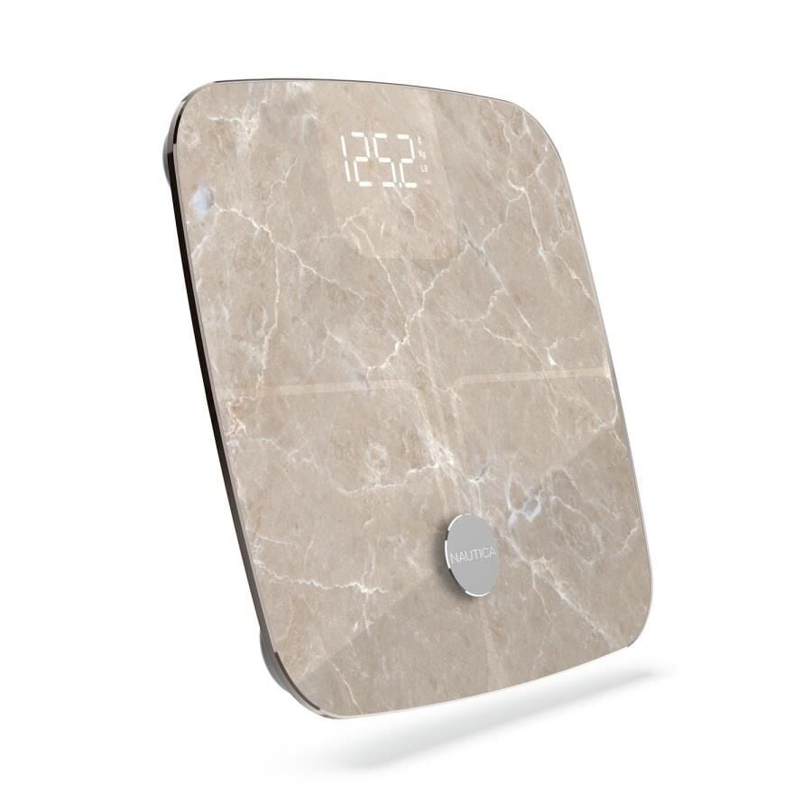 Nautica Marble Collection Plus Vücut Analizli Akıllı Bluetooth Tartı Baskül Bej