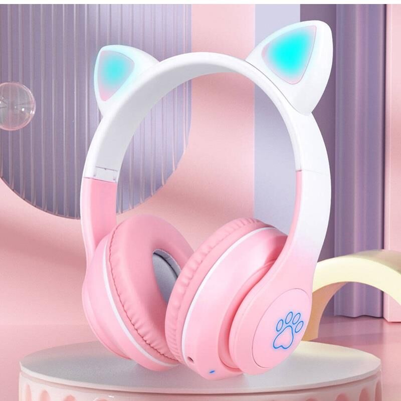 Zore Kedi Kulaklı  RGB Işıklı Bluetooth Kulaklık STN-28 Pro