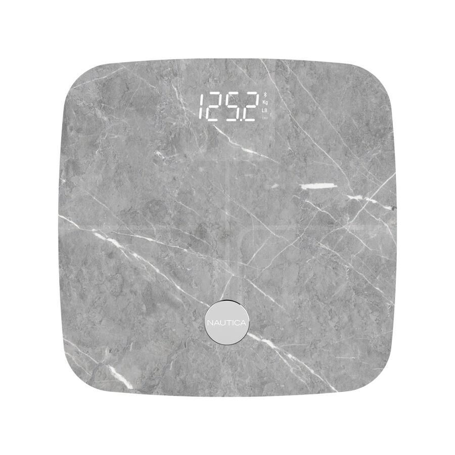 Nautica Marble Collection Plus Vücut Analizli Akıllı Bluetooth Tartı Baskül Gri