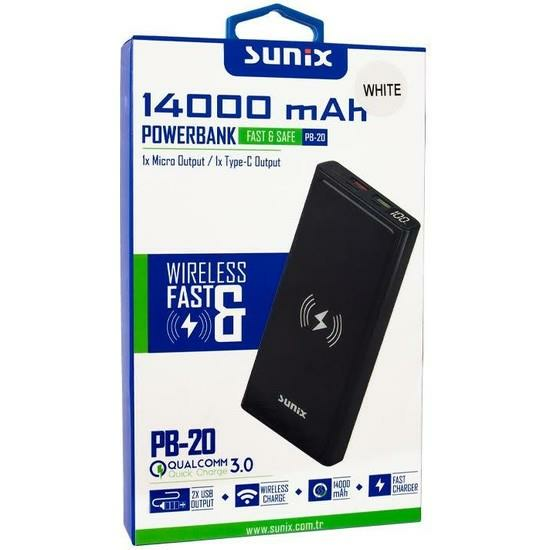 Sunix Pb-20 14000 Fast Wireless Powerbank