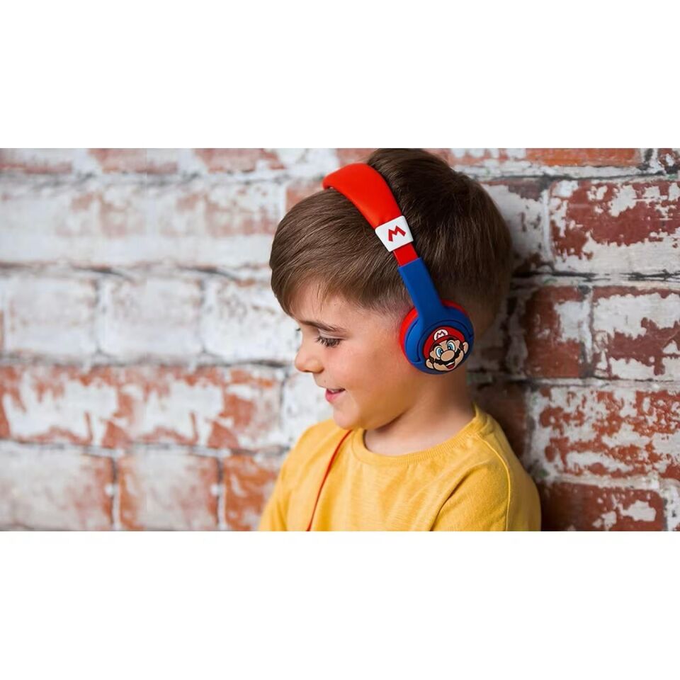 OTL  Super Mario Çocuk Kulaklığı 3.5 mm Stereo Jaklı Mavi