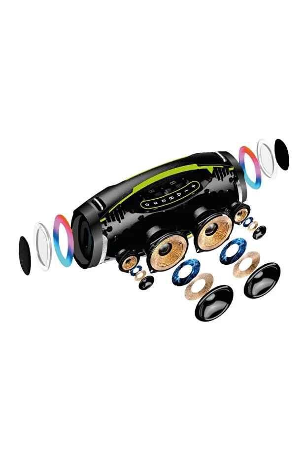 HAKOPRO 350W Ekstra Bass 16000 mAh Mikrofonlu Hoparlör ıpx5 H702
