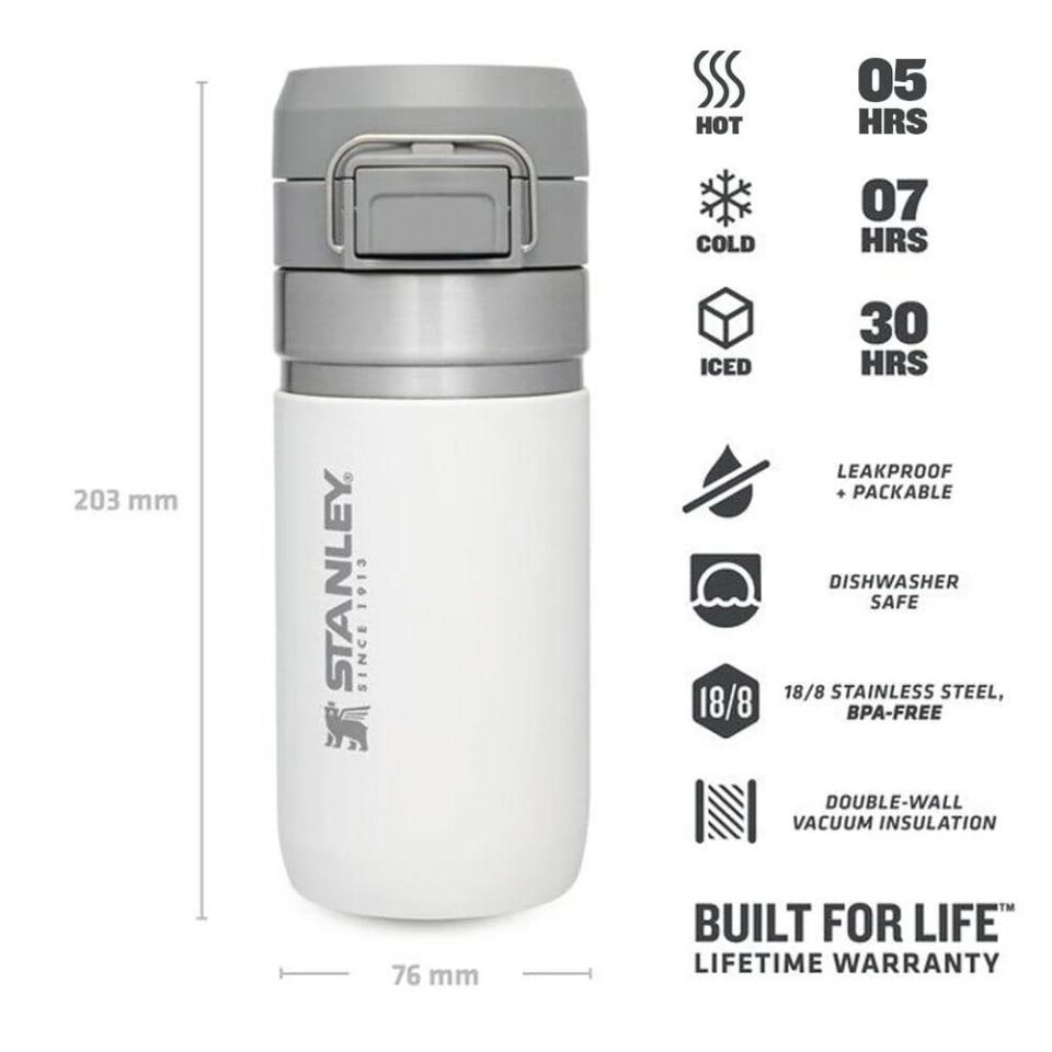 Stanley The Quick Flip 0.47 lt Çelik Termos Beyaz