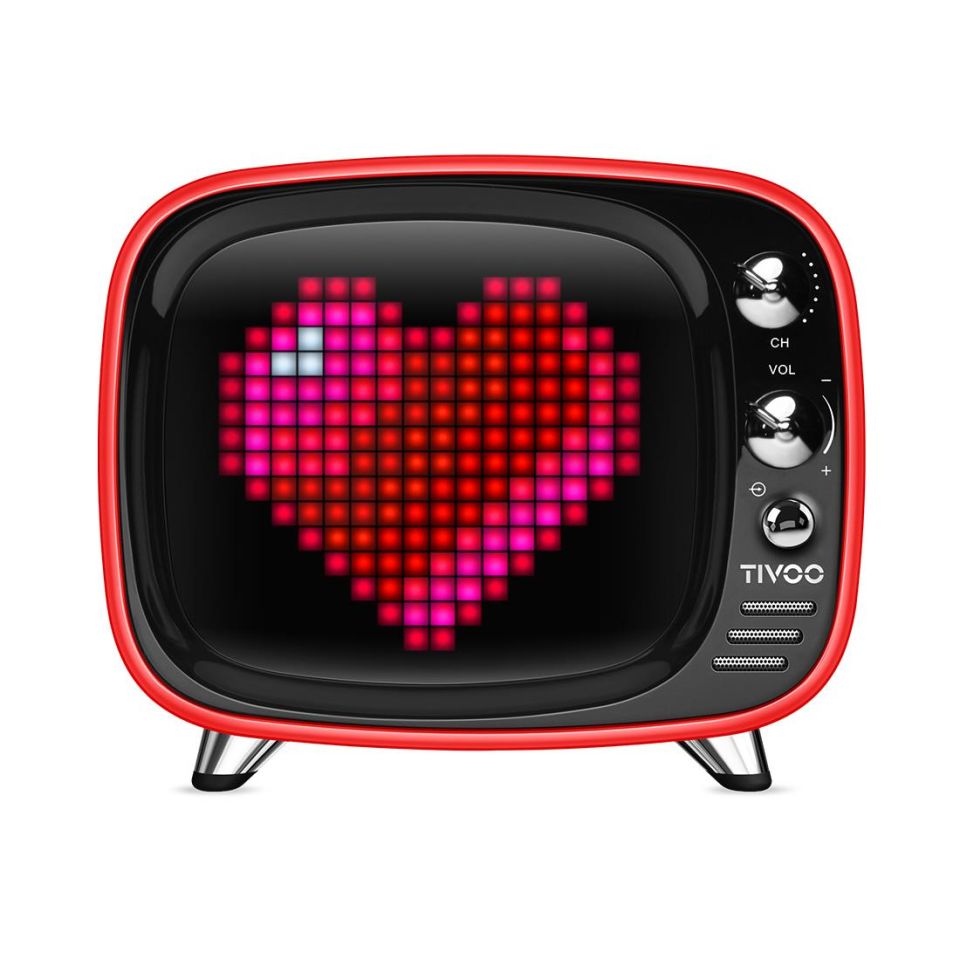 Divoom Tivoo Pixel Art Smart Bluetooth Hoparlör Kırmızı