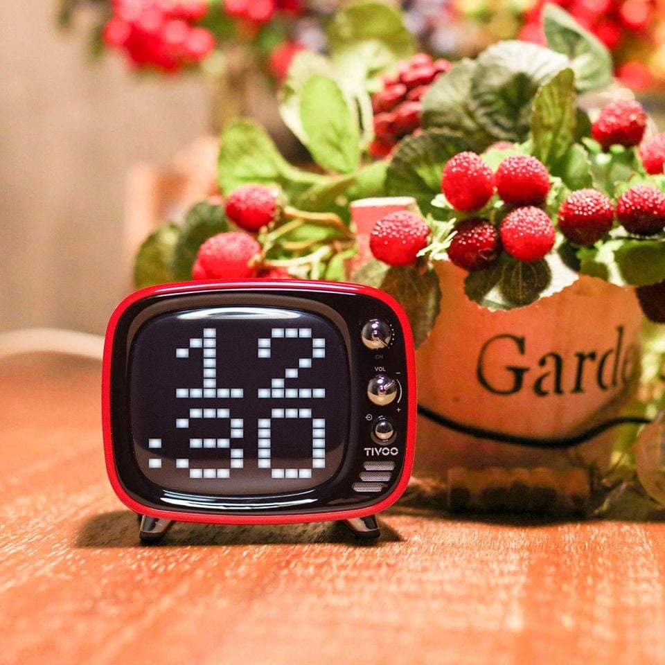 Divoom Tivoo Pixel Art Smart Bluetooth Hoparlör Kırmızı