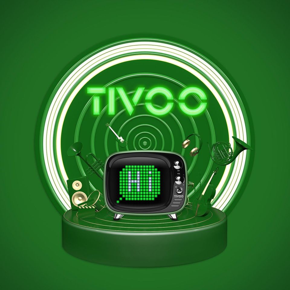 Divoom Tivoo Pixel Art Smart Bluetooth Hoparlör Yeşil