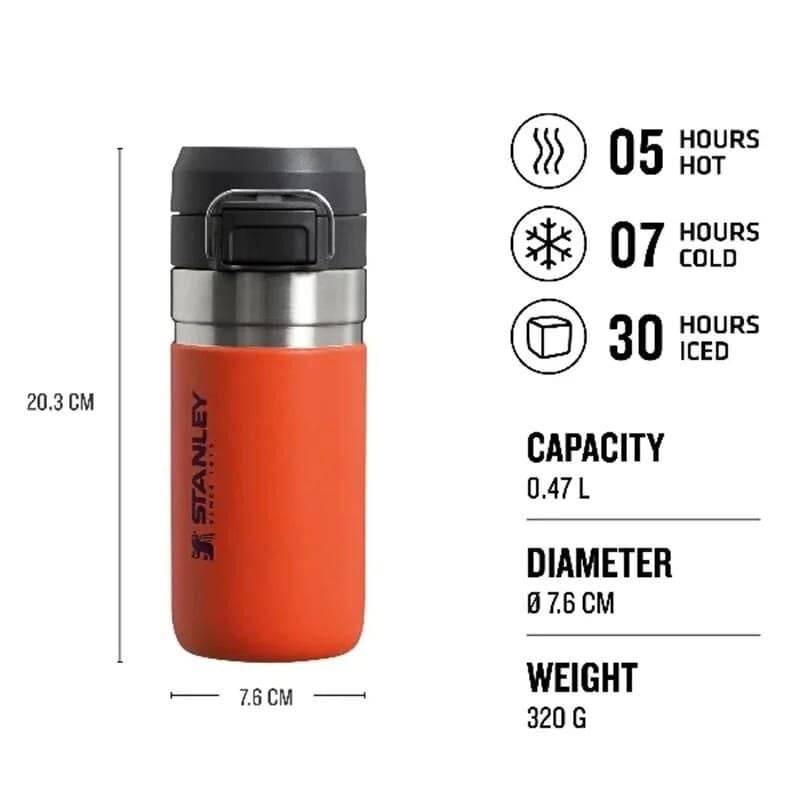 Stanley The Quick Flip 0.47 lt Çelik Termos Turuncu