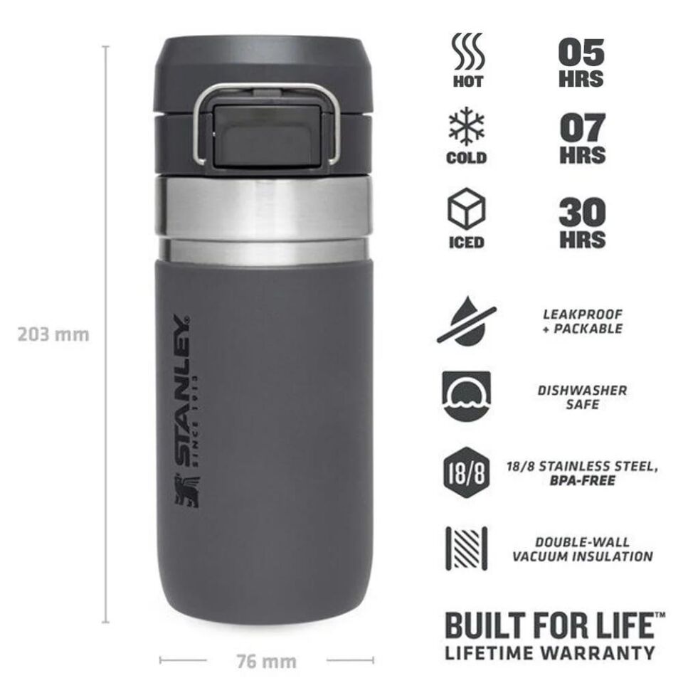 Stanley The Quick Flip 0.47 lt Çelik Termos Füme