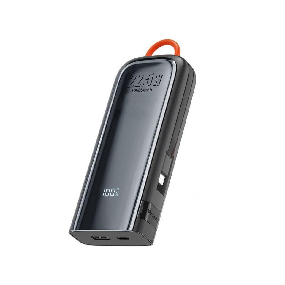 Mcdodo MC-1161 22.5W 10000 mAh Kablolu Göstergeli Powerbank - Siyah