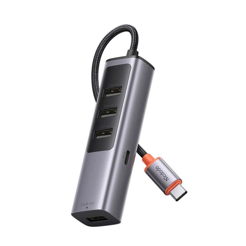 Mcdodo HU-1120 100W 1xType-C + 4xUSB 3.0 Çoklayıcı Adaptör - Gri