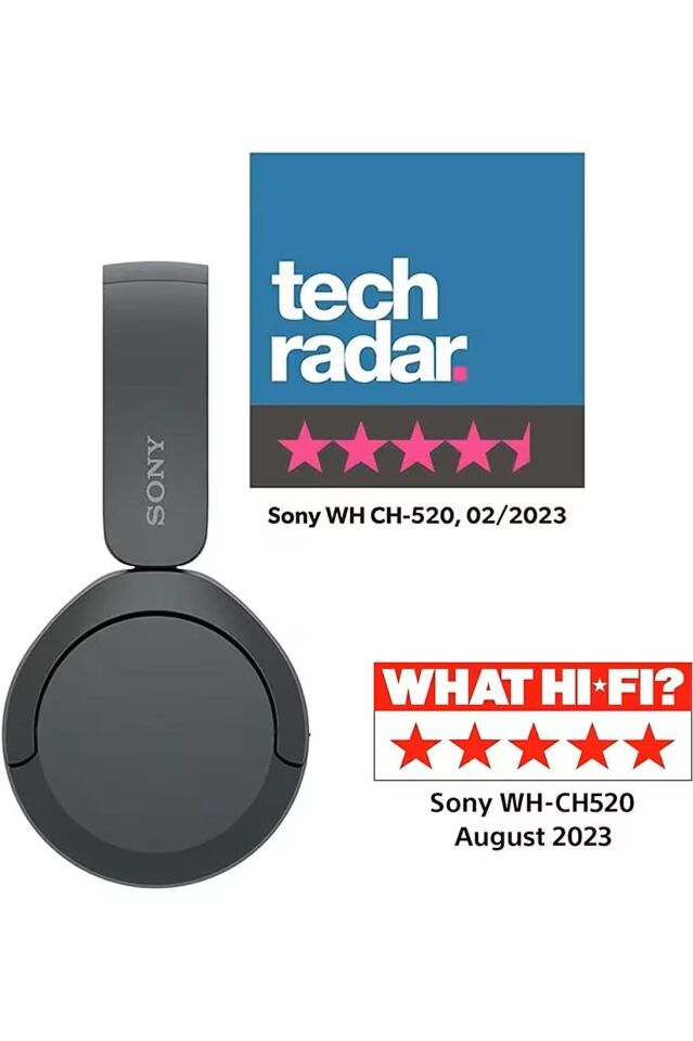 SONY WHCH520 Wireless Bluetooth Kulaküstü Kulaklık Siyah