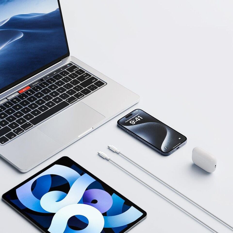 McDodo CA-2770 60W USB -C TO USB-C Şarj Ve Data Kablosu Beyaz - 1.2 M