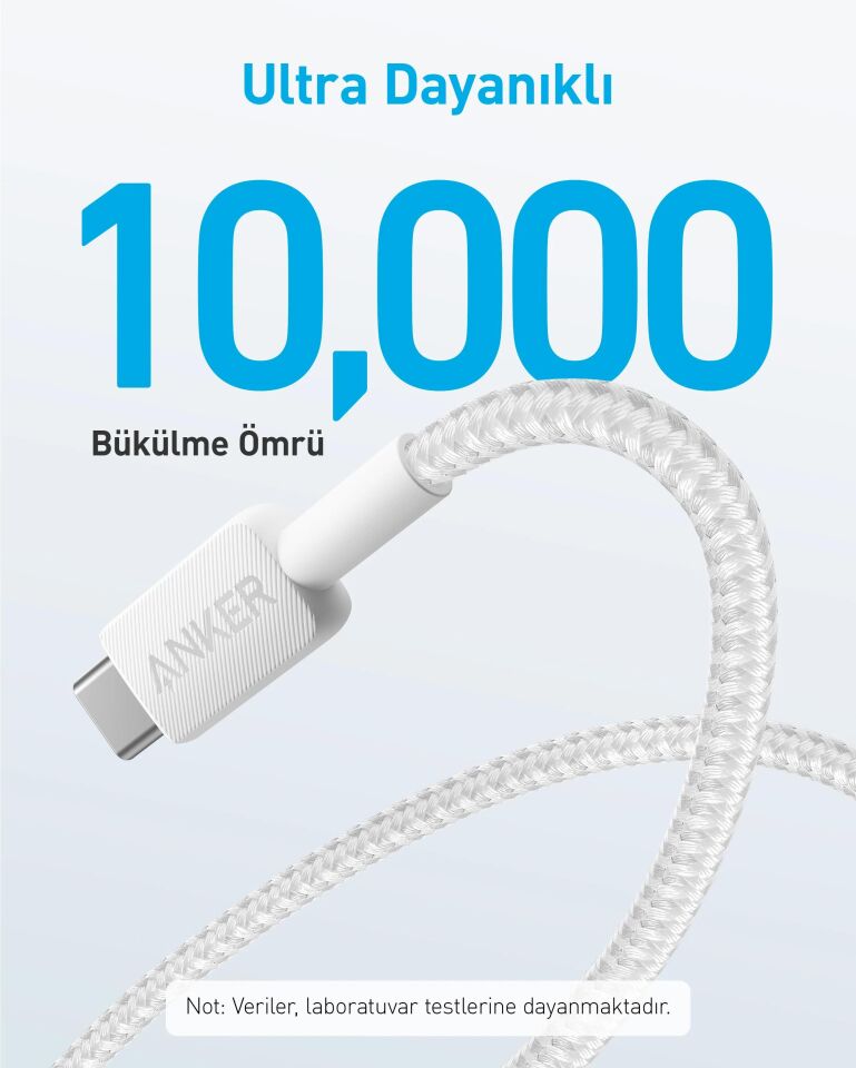 Anker 322 USB-C to USB-A 1.8M 30W Şarj Data Kablosu Siyah