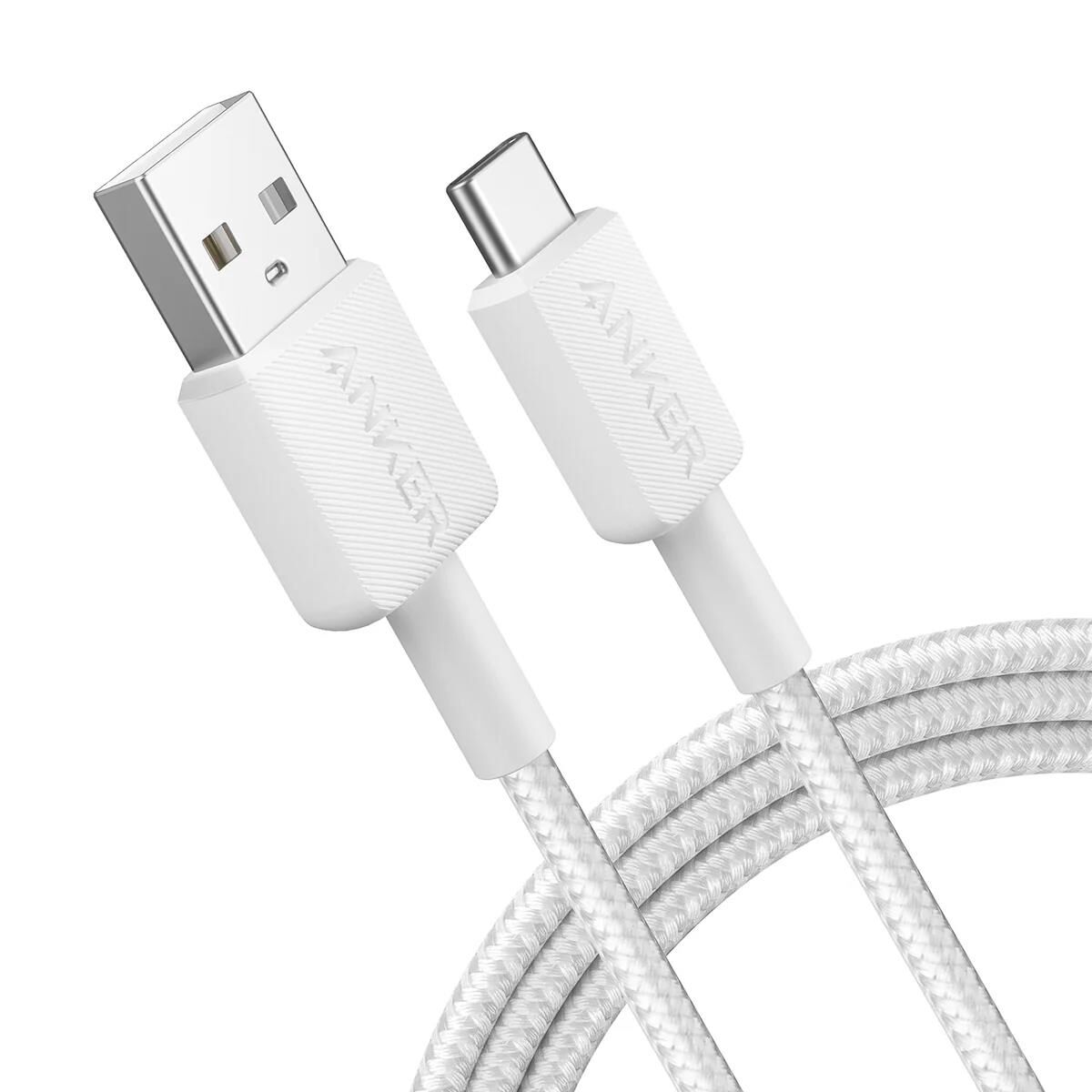 Anker 322 USB-C to USB-A 1.8M 30W Şarj Data Kablosu Beyaz
