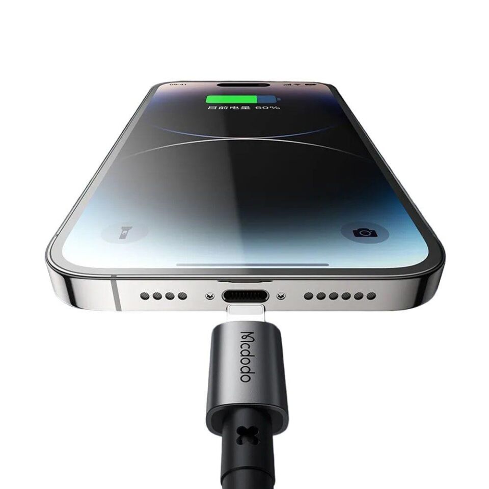 Mcdodo CA-2850 36W PD Type-C To Lightning Hızlı Şarj ve Data Kablosu 1.2m - Siyah