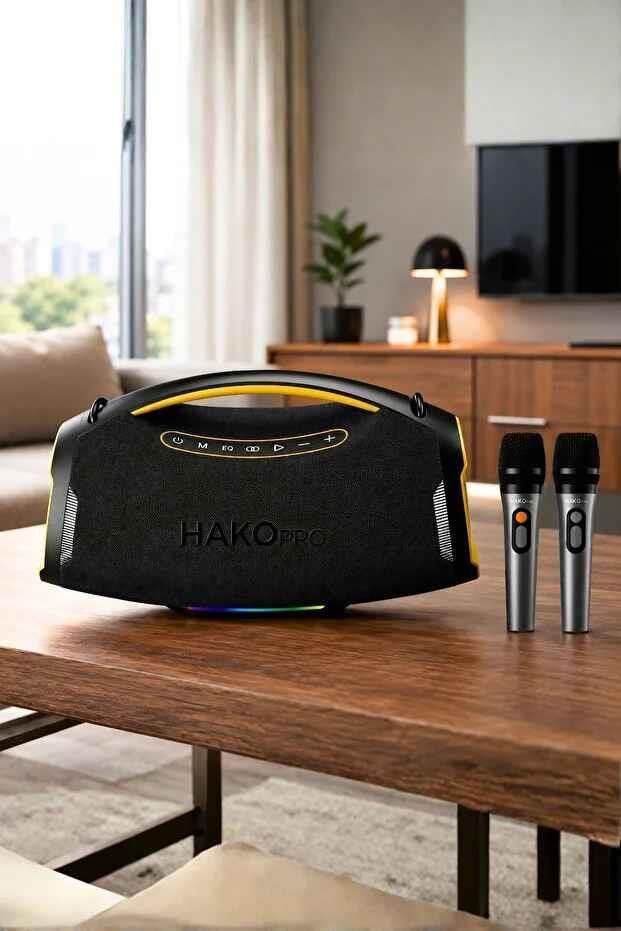 HAKOPRO 250W Ekstra Bass 12000mAh Mikrofonlu Hoparlör ıpx5 H701