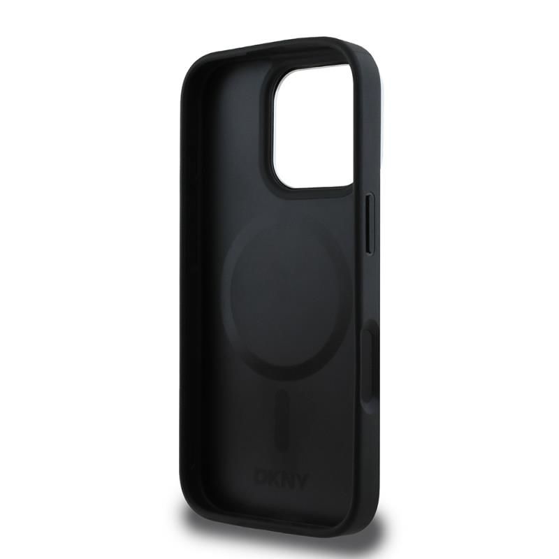 Apple iPhone 16 Pro Max Kılıf DKNY Orijinal Lisanslı Magsafe Şarj Özellikli 3D Yazılı Checkered Pattern Kapak
