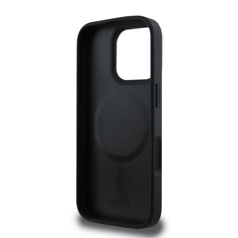 Apple iPhone 16 Pro Max Kılıf DKNY Orijinal Lisanslı Magsafe Şarj Özellikli 3D Yazılı Checkered Pattern Kapak