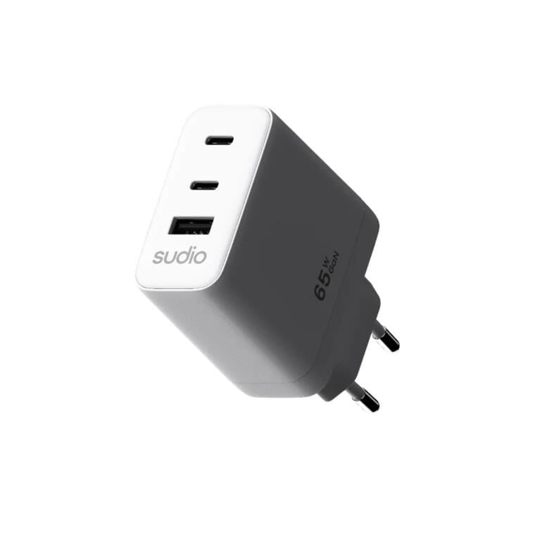 Sudio P3 GaN  Güç Adaptörü USB,Type C  (65W) Beyaz
