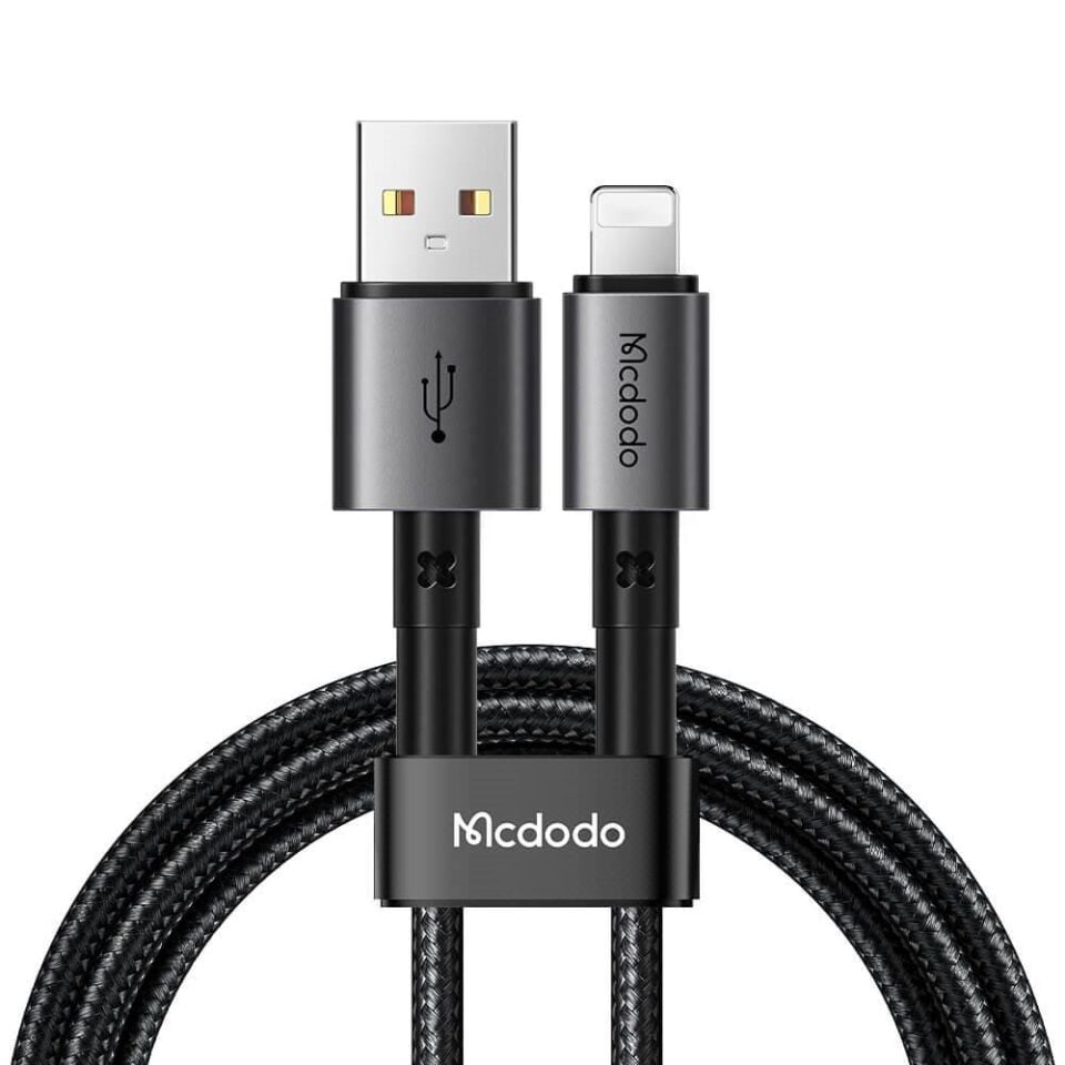 Mcdodo CA-3580 36W 3A iPhone Lightning Hızlı Şarj ve Veri Aktarım Kablosu 1.2m - Siyah