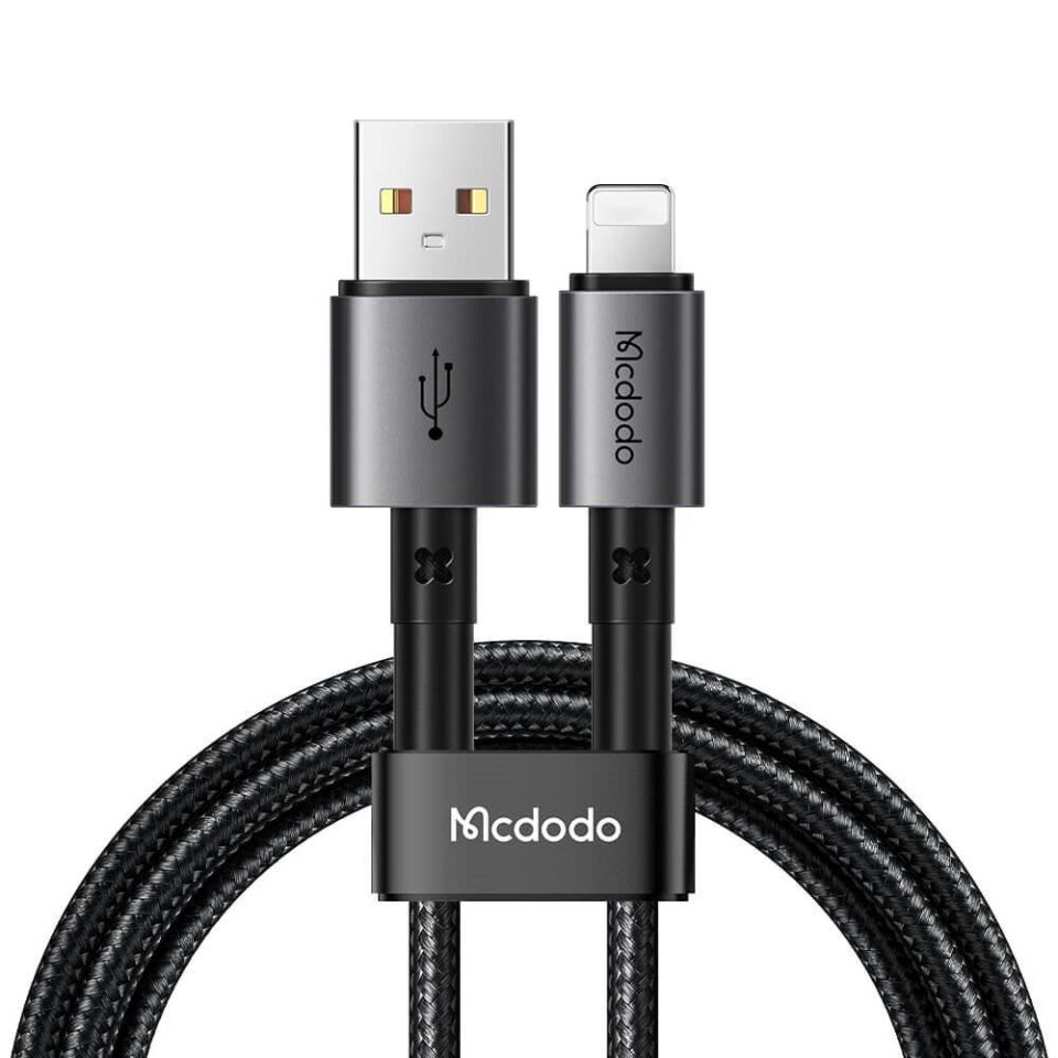 Mcdodo CA-3580 36W 3A iPhone Lightning Hızlı Şarj ve Veri Aktarım Kablosu 1.2m - Siyah
